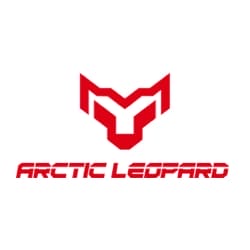 A red geometric logo resembling an animal's face with the text "ARCTIC LEOPARD" beneath it.