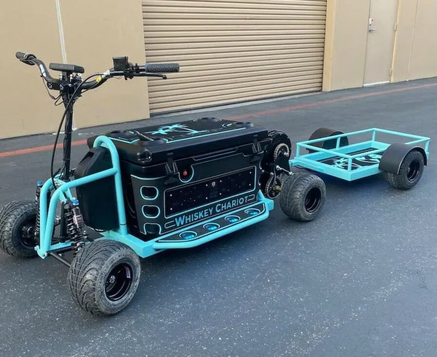 electric scooter, trailer