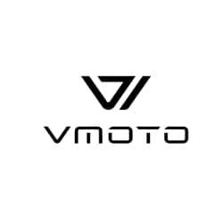 VMoto logo featuring a stylized "V" above the brand name "VMoto" in a minimalist, black font.