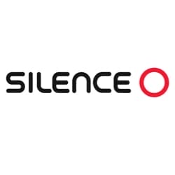 The image displays the word "Silence" in black capital letters with a stylized red circle at the end.