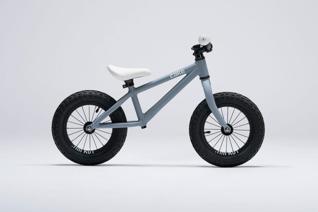 grey bike, white background