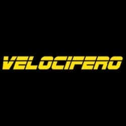 Yellow stylized text "VELOCIFERO" on a black background.