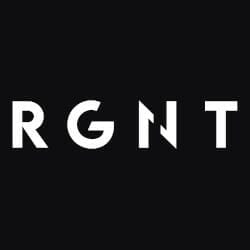 A black background with the letters "RGNT" in bold, white, geometric font.