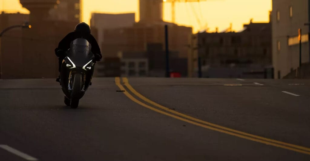 motorcycle, city street